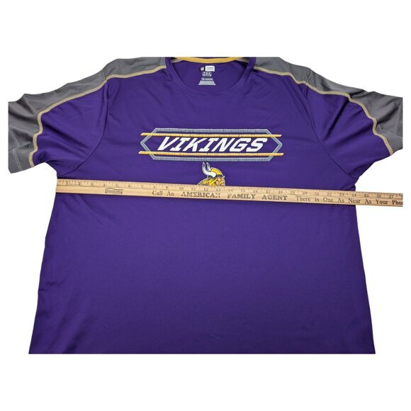 Mens Y2K NFL Team Apparel TX3‎ Cool Minnesota Vikings Short Sleeve Shirt 2XL - Picture 7 of 8